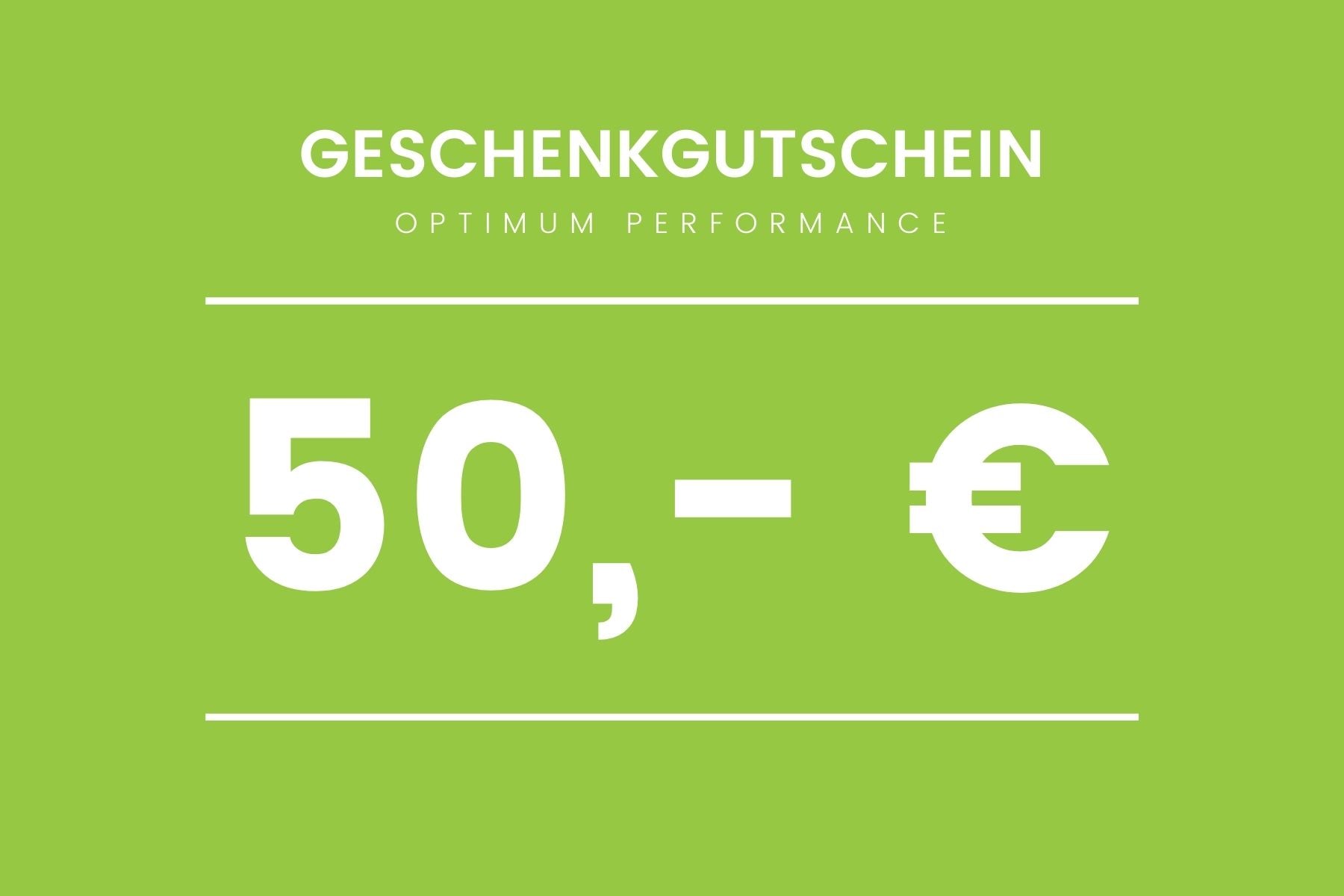 Geschenkgutschein - Optimum Performance