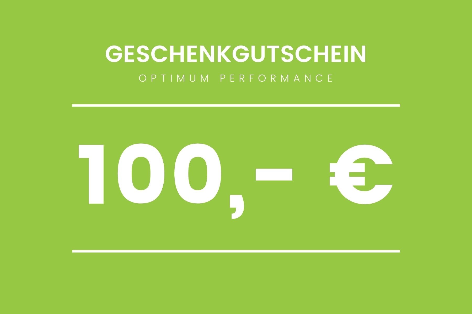 Geschenkgutschein - Optimum Performance